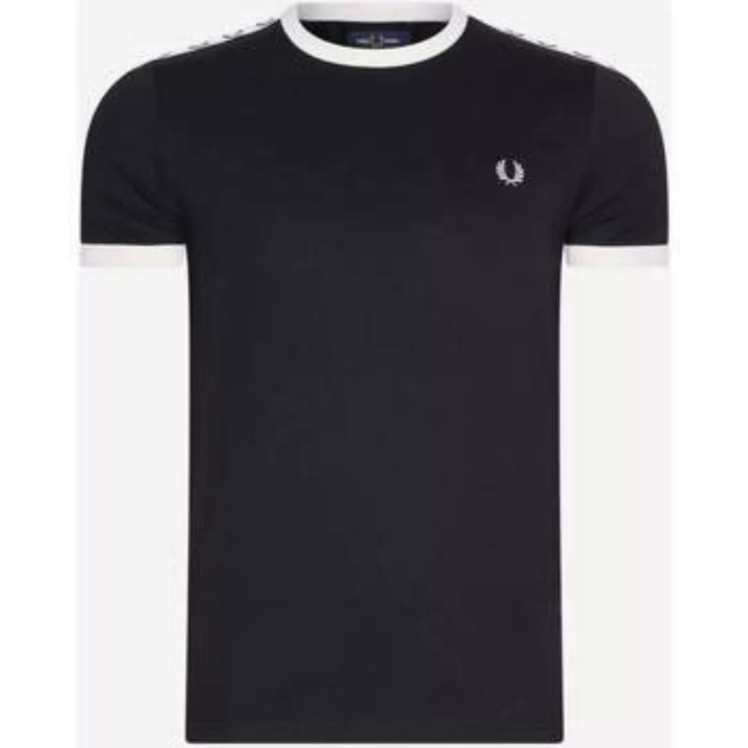 Fred Perry  T-Shirts & Poloshirts Taped ringer t-shirt - black günstig online kaufen