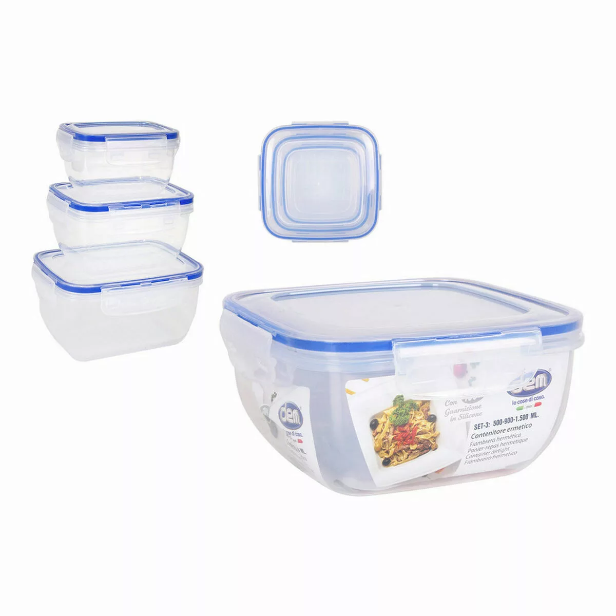 Lunchbox Dem Hermetischer Verschluss (3 Pcs) günstig online kaufen