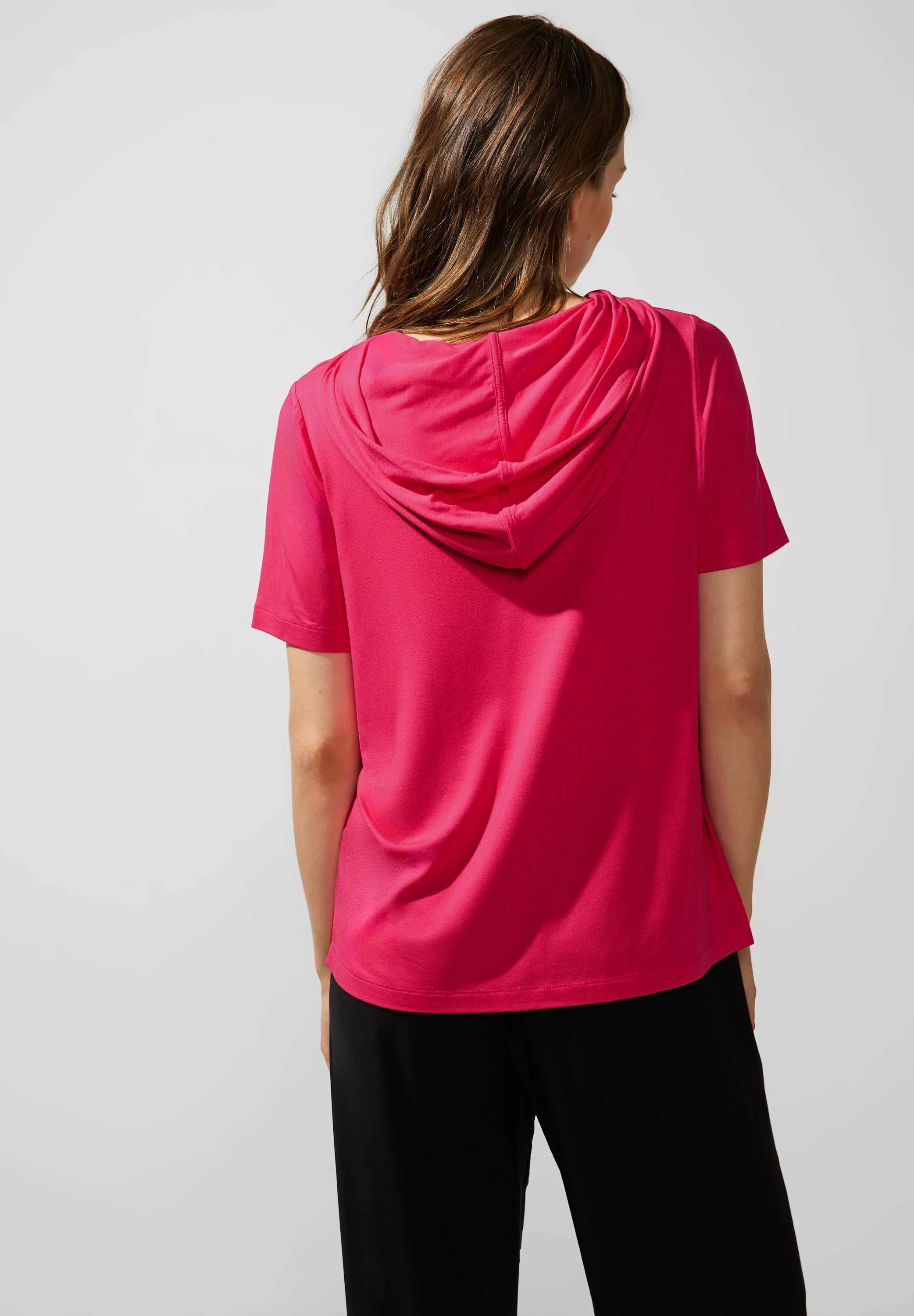 STREET ONE Kapuzenshirt, aus softem Materialmix günstig online kaufen