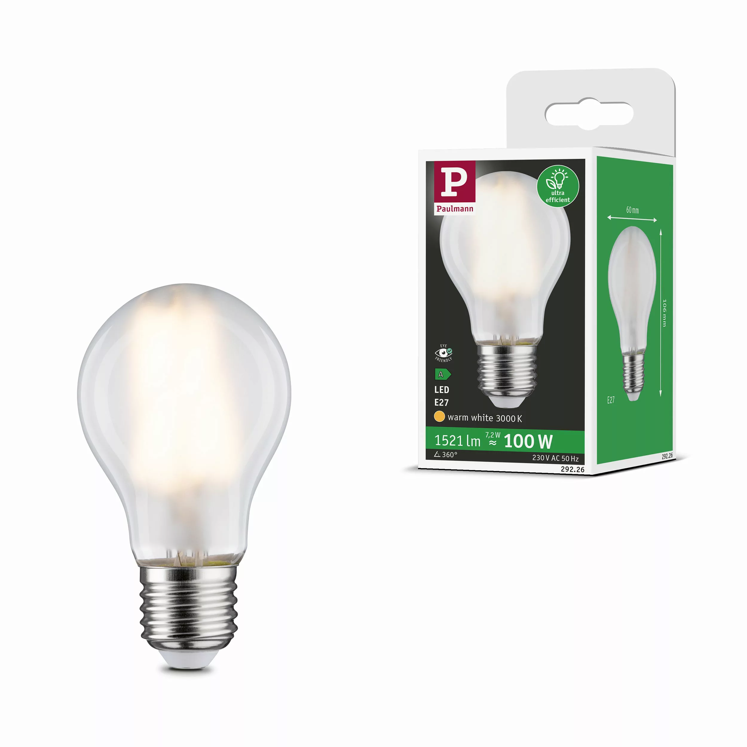 Paulmann LED-Leuchtmittel »Eco-Line Filament 230V LED Birne E27 1er-Set 152 günstig online kaufen