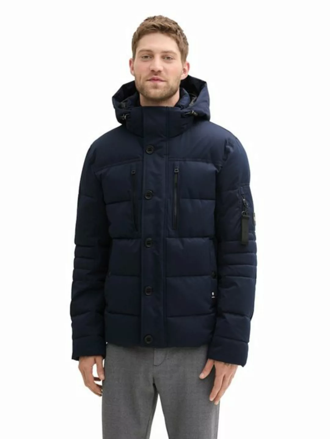 TOM TAILOR Winterjacke Pufferjacke mit abnehmbarer Kapuze günstig online kaufen