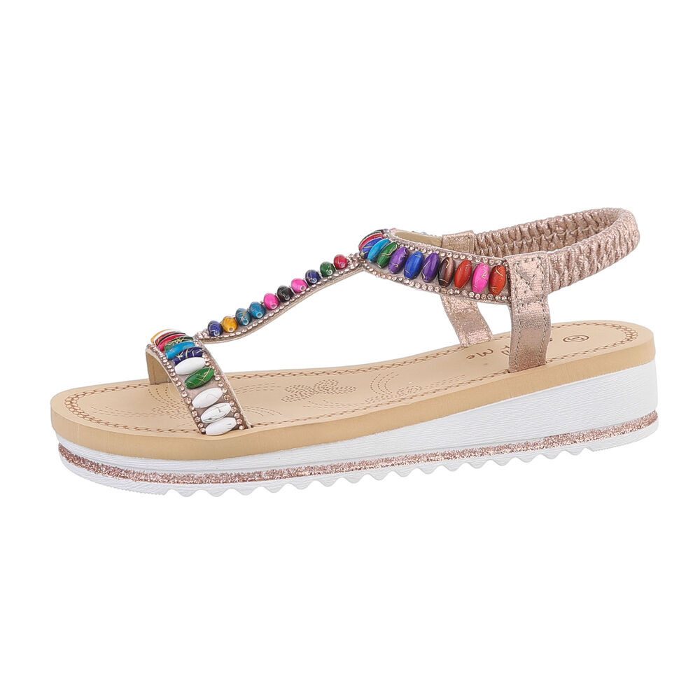 Ital-Design Damen Freizeit Riemchensandalette (86016941) Keilabsatz/Wedge günstig online kaufen