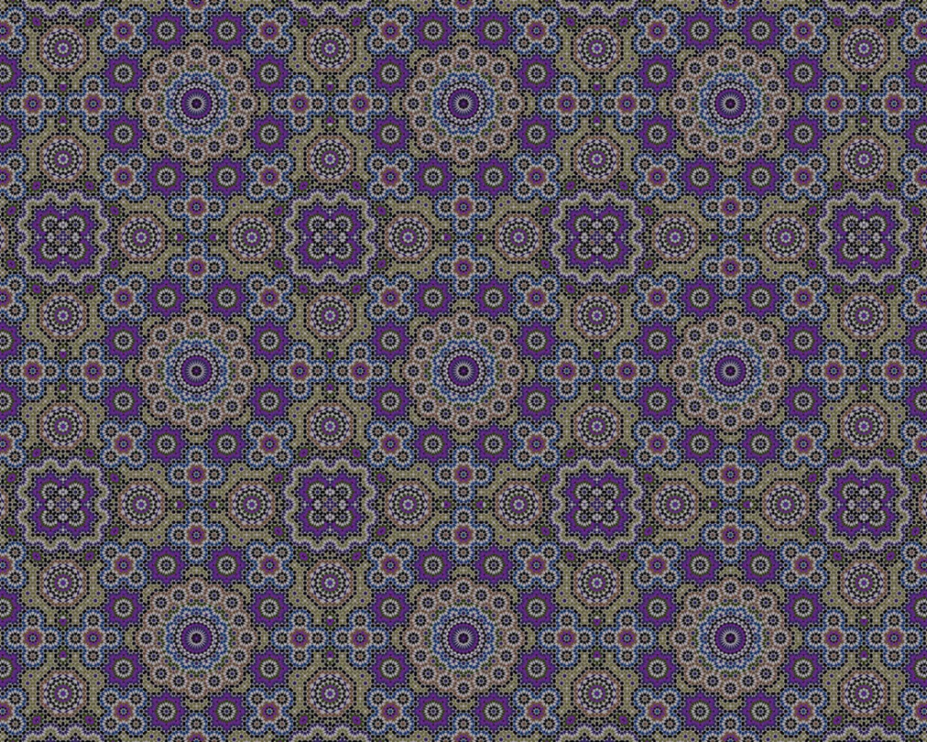 Fototapete "Mosaic III Purple" 4,00x2,50 m / Glattvlies Brillant günstig online kaufen