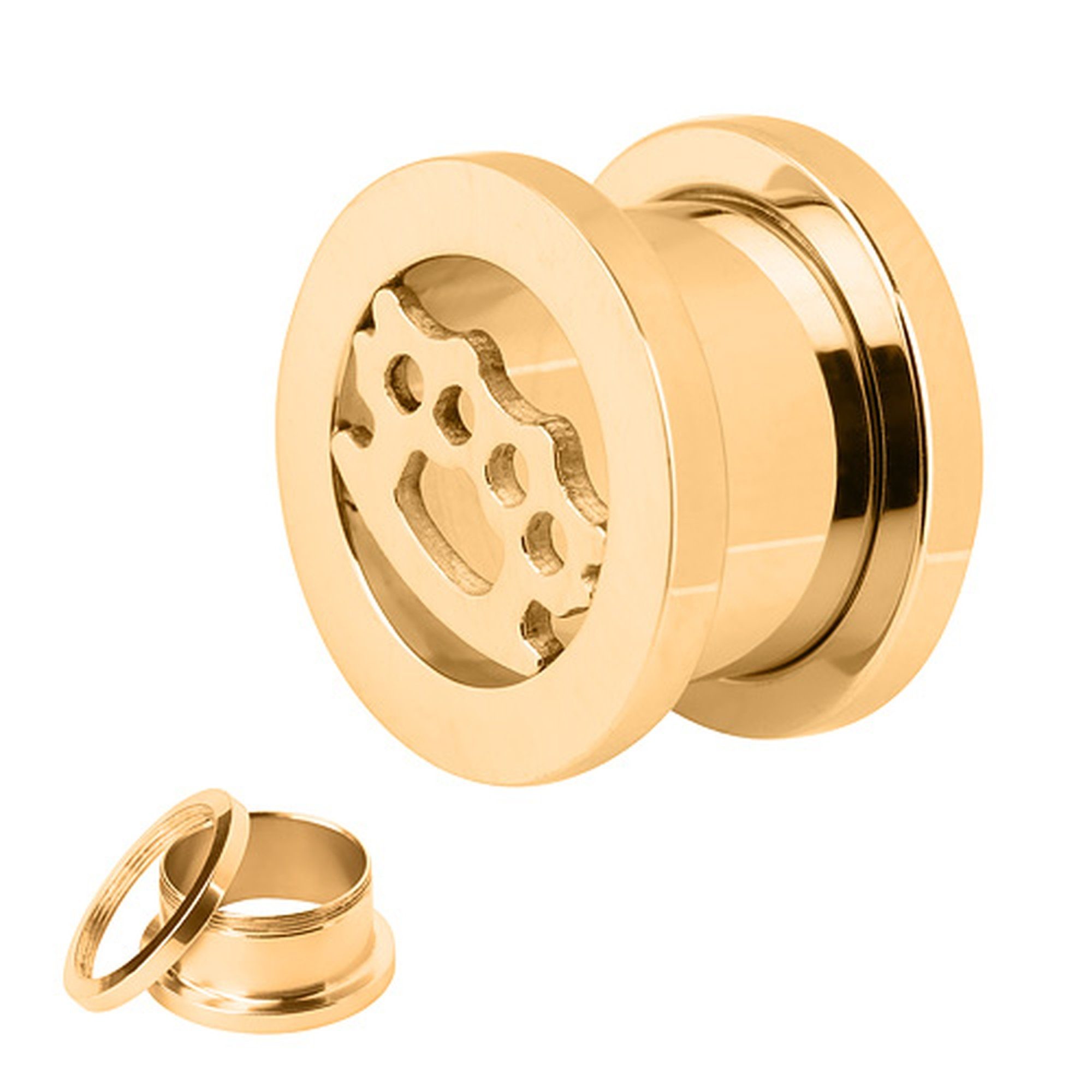 Taffstyle Plug Piercing Edelstahl Schlagring Style, günstig online kaufen