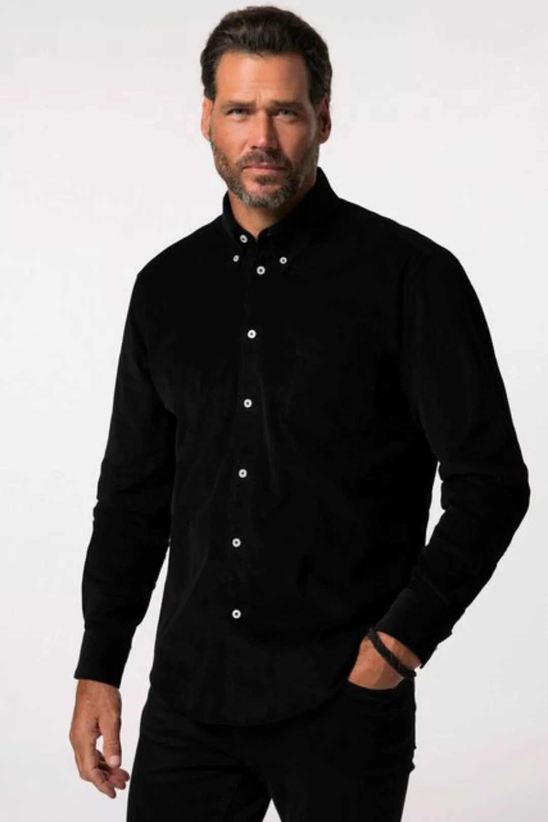 JP1880 Businesshemd JP 1880 Cordhemd Langarm Buttondown-Kragen günstig online kaufen