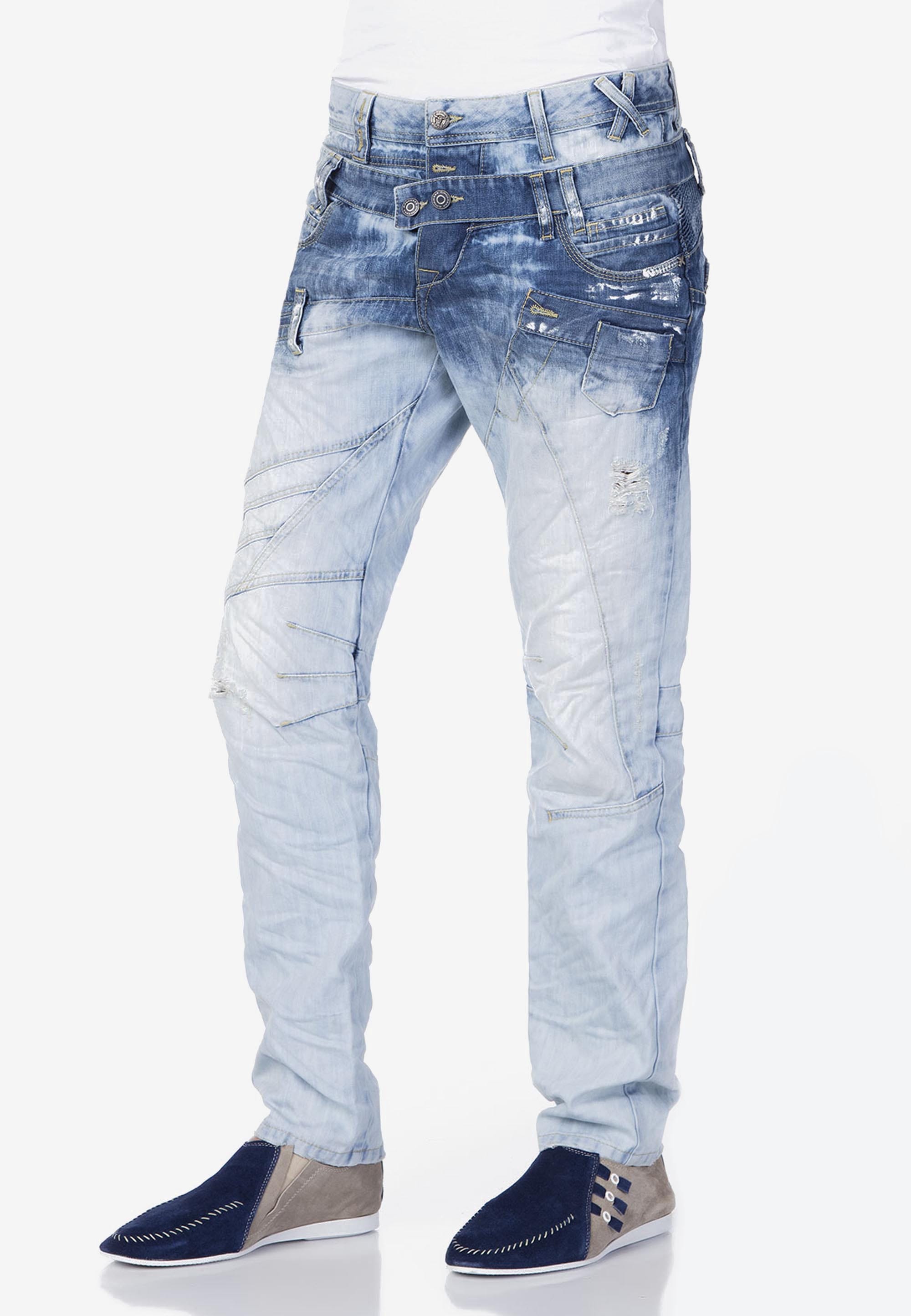 Cipo & Baxx Bequeme Jeans, mit tollen Details in Straight Fit günstig online kaufen