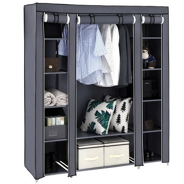 FCH Kleiderschrank mit Kleiderstange und Ablagen, 150 x 45 x 175 cm günstig online kaufen