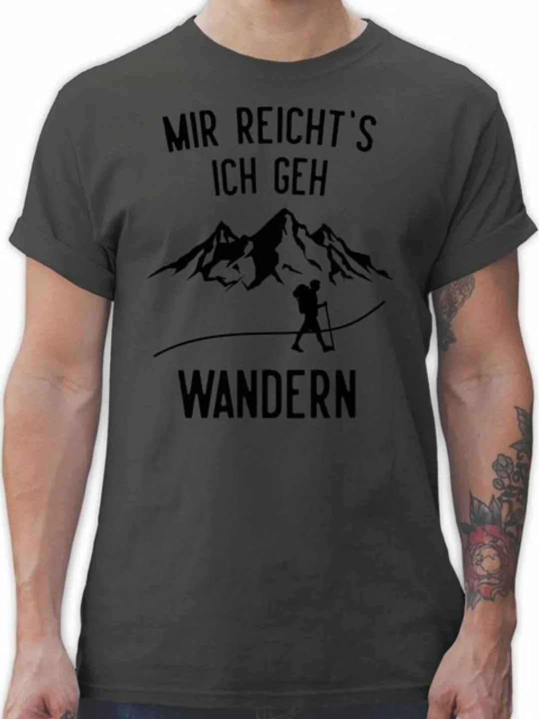 Shirtracer T-Shirt MIr reichts ich geh wandern Berge Wandern Laufen Joggen günstig online kaufen