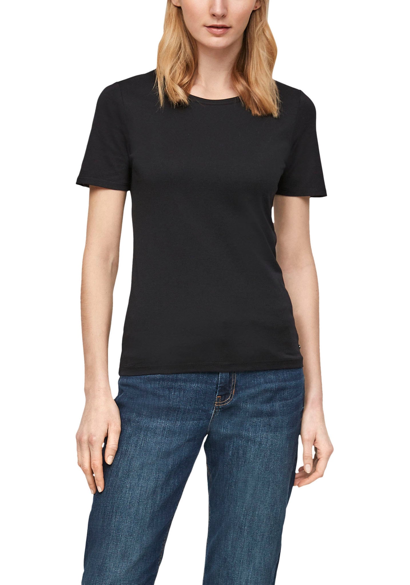 s.Oliver T-Shirt, mit zartem Rollsaum günstig online kaufen