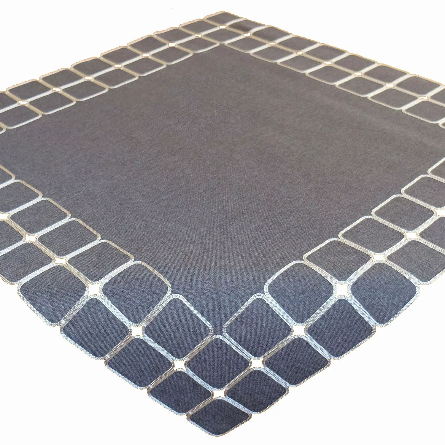 texpot Tischdecke Tischläufer Stickerei Quadrate modern günstig online kaufen