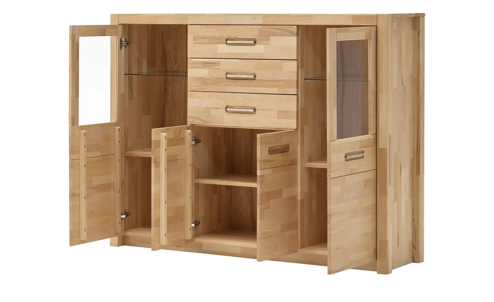 uno Highboard  Franjo ¦ holzfarben ¦ Maße (cm): B: 163 H: 122 T: 40.0 Kommo günstig online kaufen