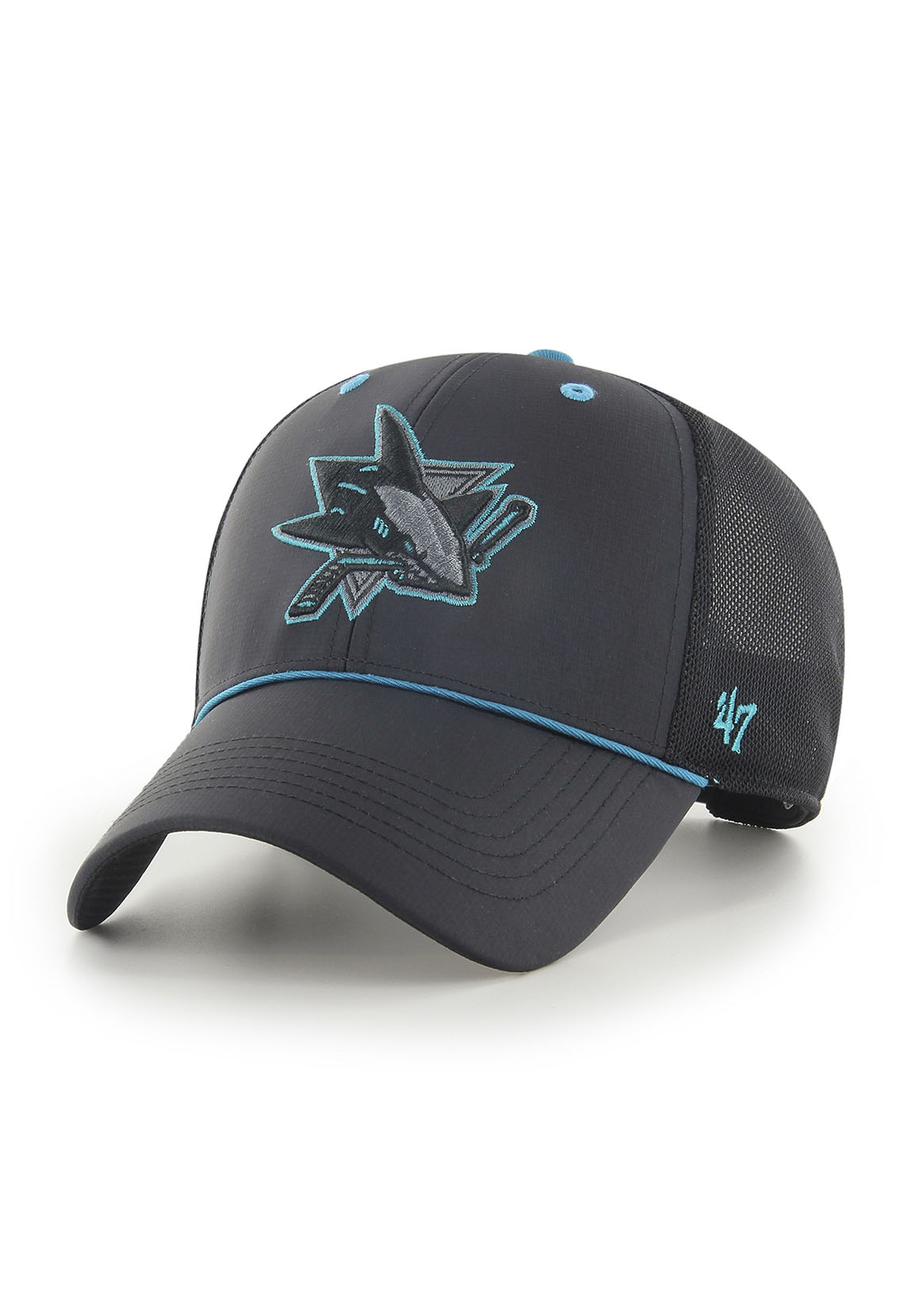 47 Brand Mesh Pop Trucker Cap SAN JOSE SHARKS H-BRPOP22BBP-BK Schwarz günstig online kaufen