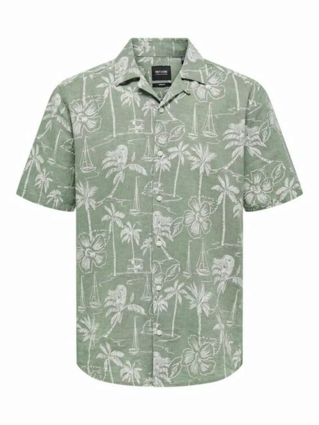 ONLY & SONS Hawaiihemd ONSCAIDEN SS RESORT AOP LINEN SHIRT NOOS günstig online kaufen