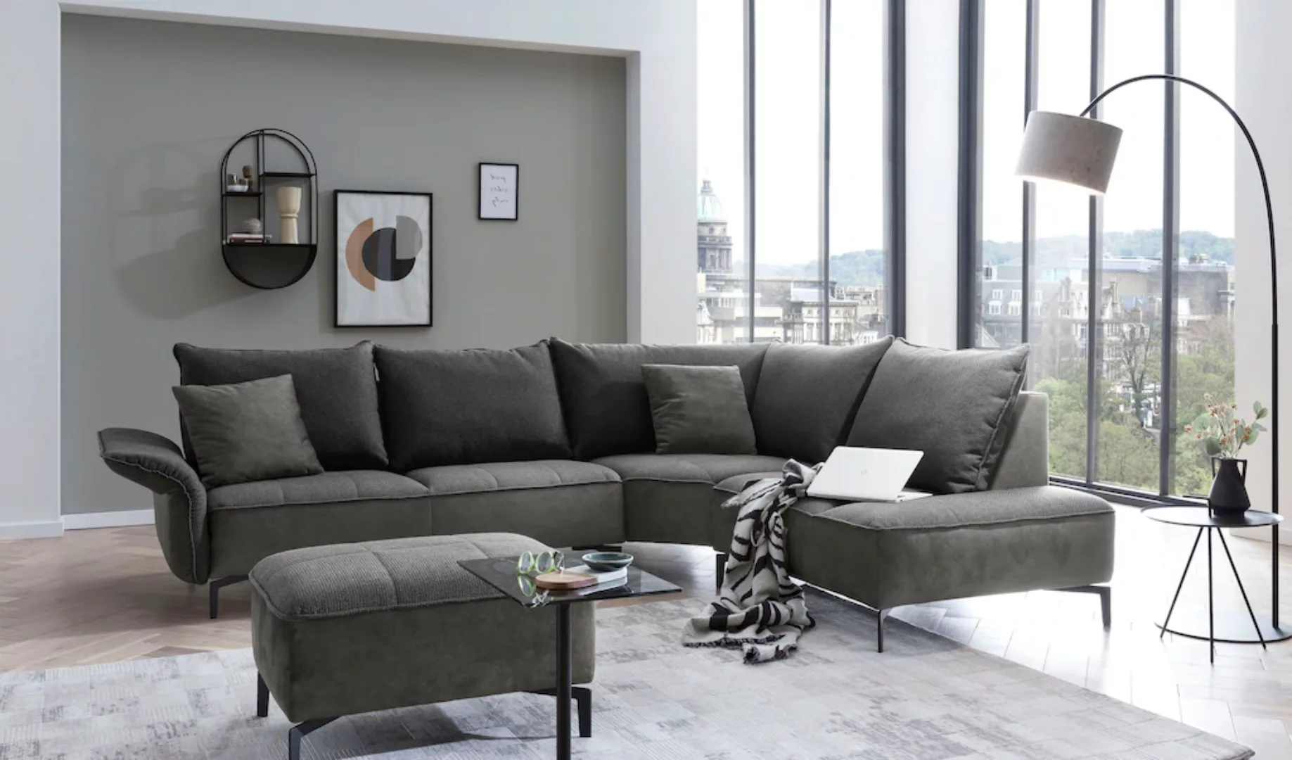 TRENDMANUFAKTUR Ecksofa "Glamour, aktuelle Formensprache, L-Form, mit hochw günstig online kaufen