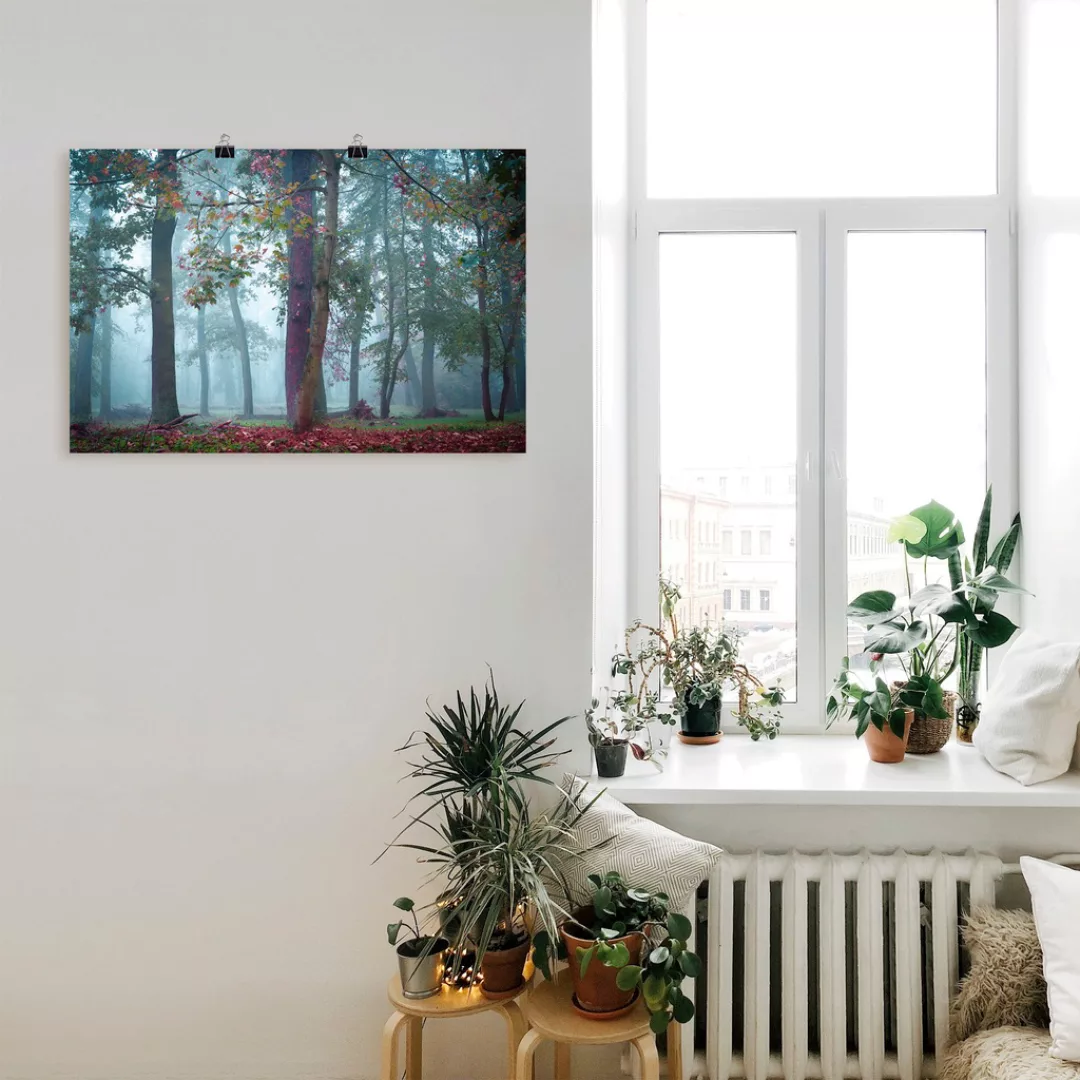 Artland Wandbild "Nebel im Wald", Waldbilder, (1 St.), als Alubild, Outdoor günstig online kaufen