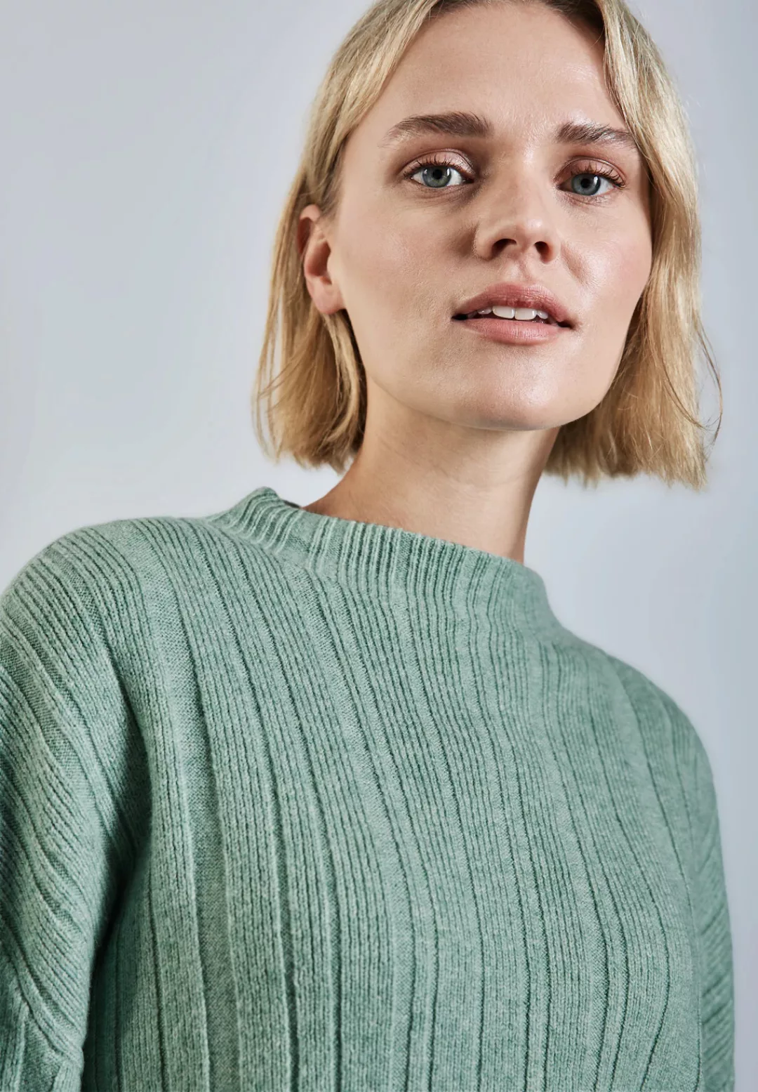 STREET ONE Strickpullover, mit Rippstruktur günstig online kaufen