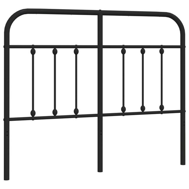 vidaXL Bett, Kopfteil Metall Schwarz 120 cm günstig online kaufen