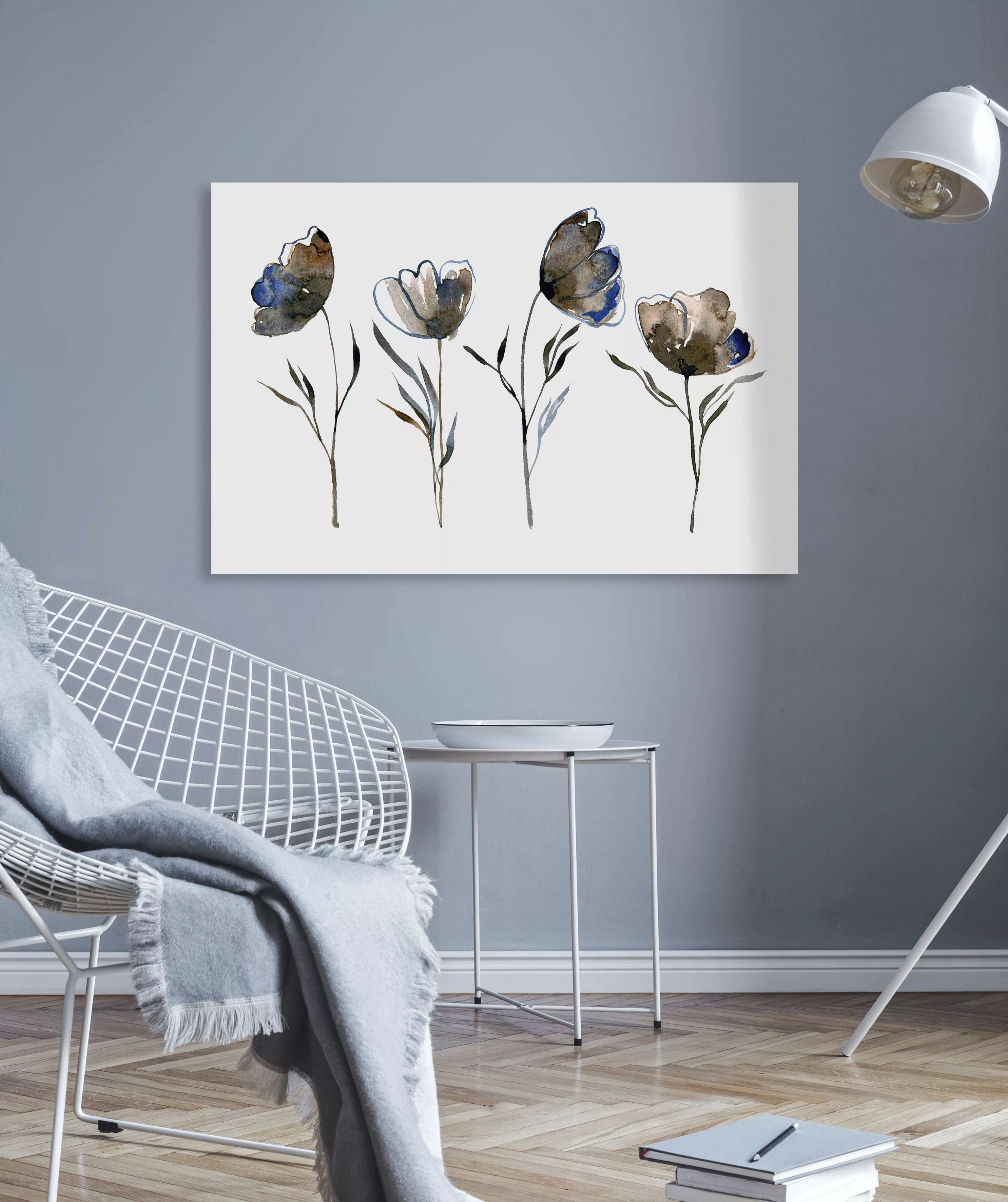 queence Leinwandbild "Blumen", Kunst-Blumen-Blumenbilder, Premium-Leinwands günstig online kaufen