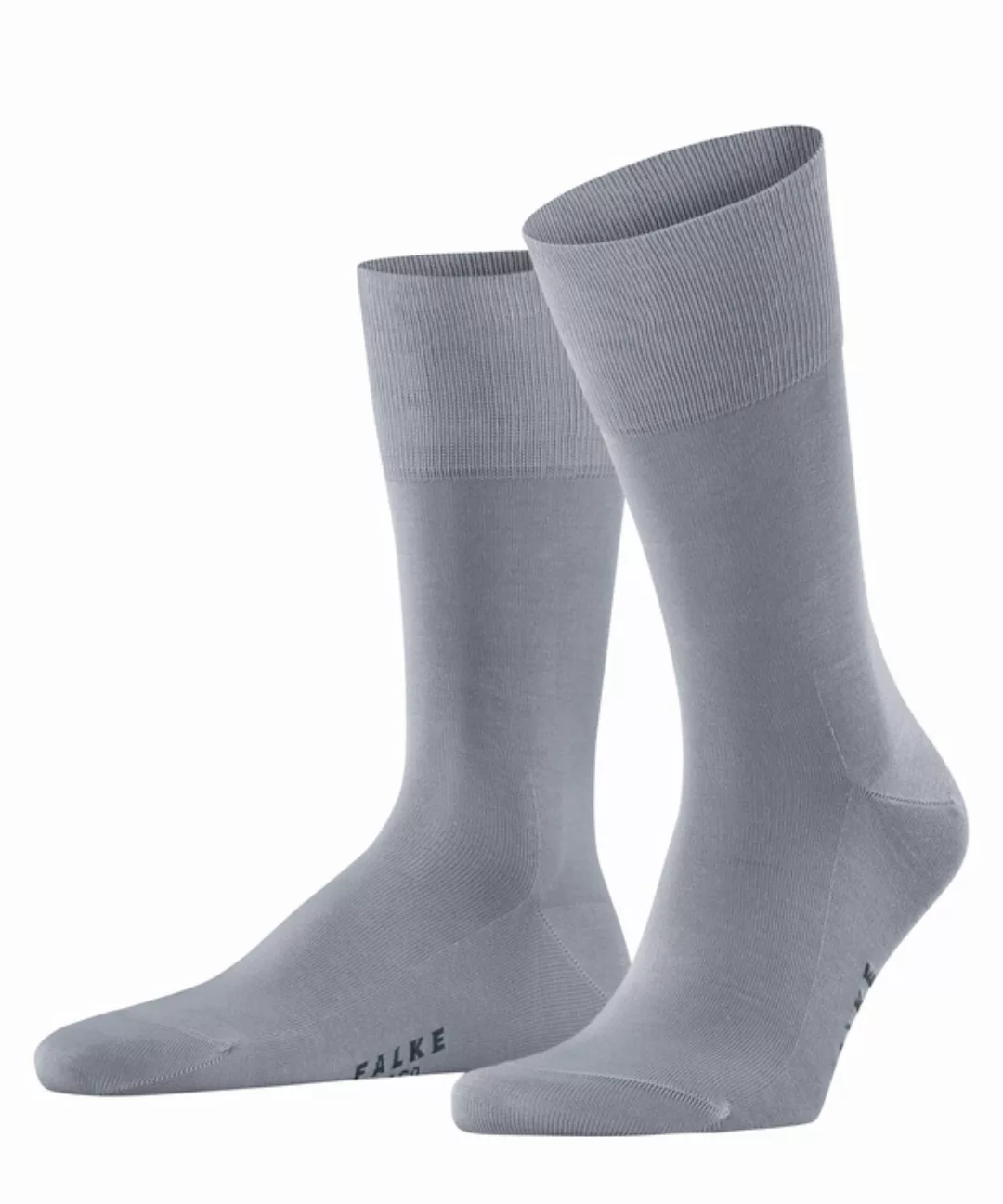 FALKE Tiago Herren Socken, 45-46, Grau, Uni, Baumwolle, 14662-321406 günstig online kaufen