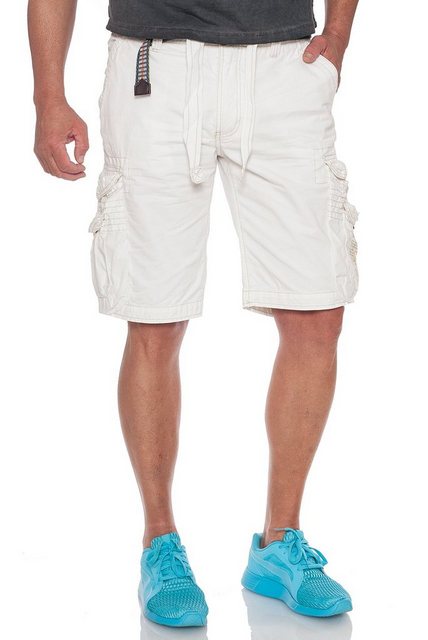 Jet Lag Cargoshorts TLZ Catalao offwhite mit Seitentaschen und Gürtel günstig online kaufen