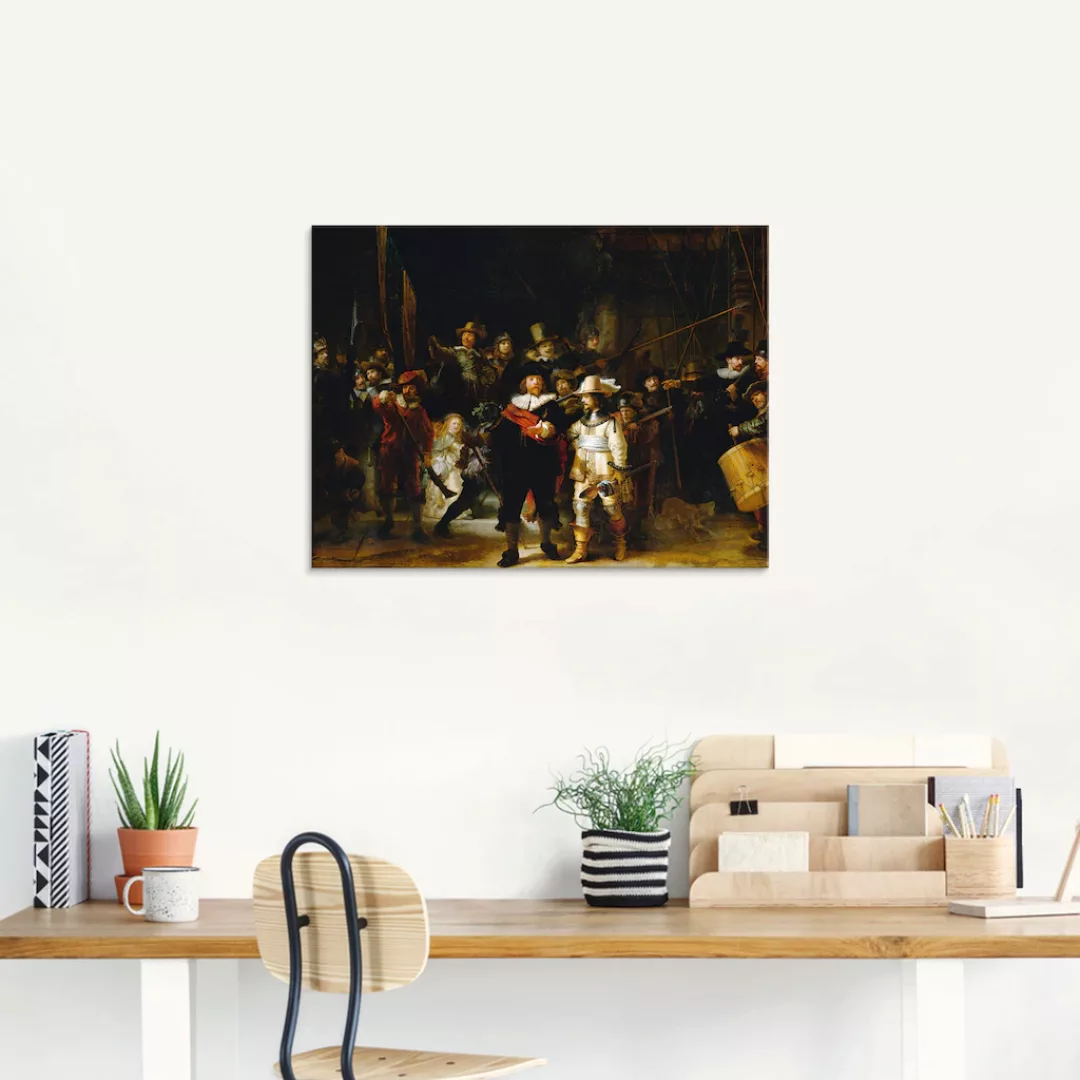 Artland Glasbild »Die Nachtwache. 1642«, Porträts, (1 St.), in verschiedene günstig online kaufen
