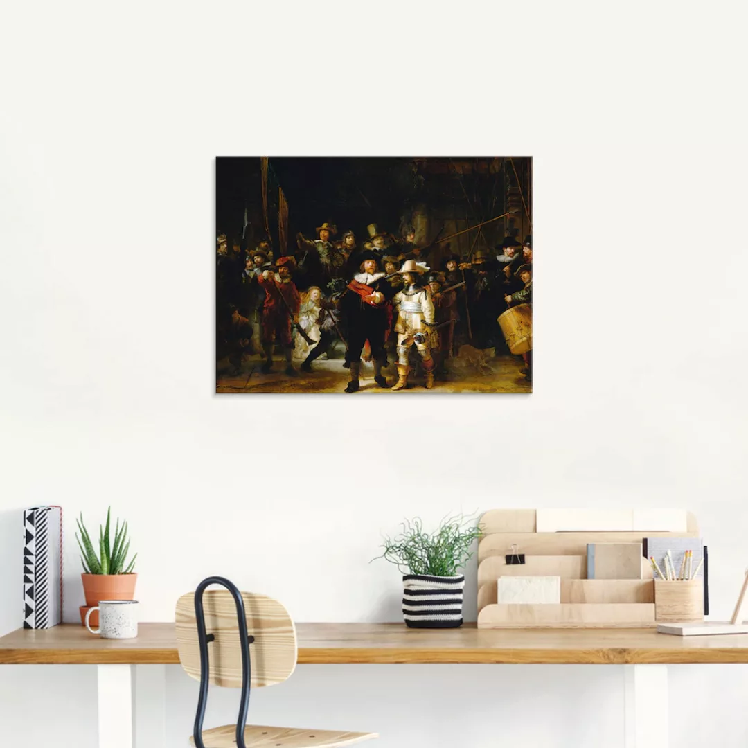 Artland Glasbild "Die Nachtwache. 1642", Porträts, (1 St.) günstig online kaufen