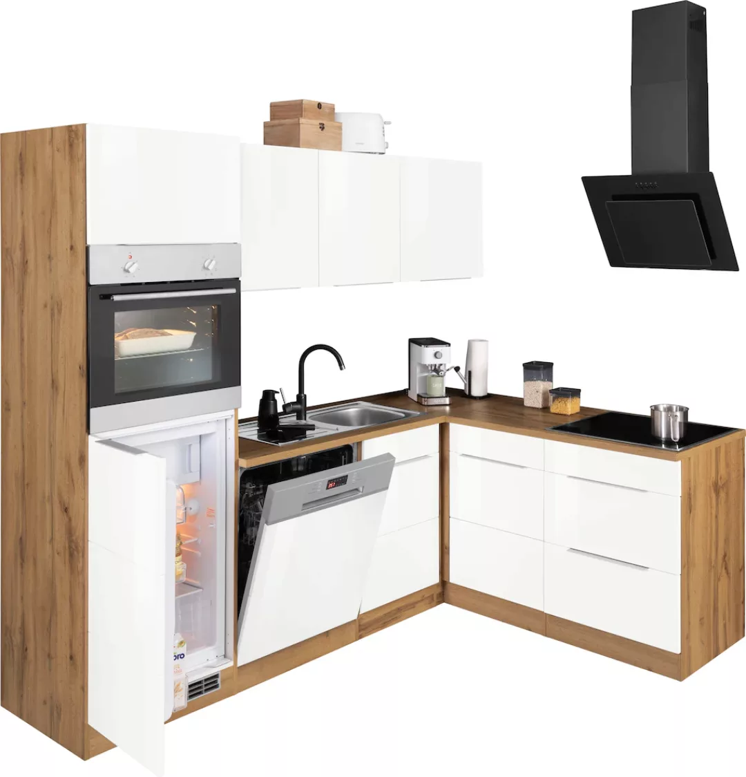 KOCHSTATION Winkelküche "KS-Brindisi", ohne Geräte, Stellbreite 230/170 cm günstig online kaufen