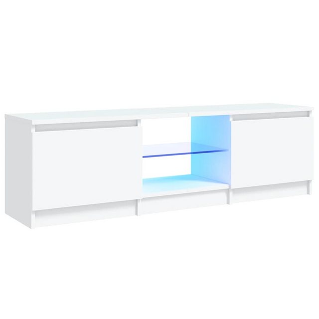 vidaXL TV-Schrank TV-Schrank mit LED-Leuchten Weiß 120x30x35,5 cm Lowboard günstig online kaufen