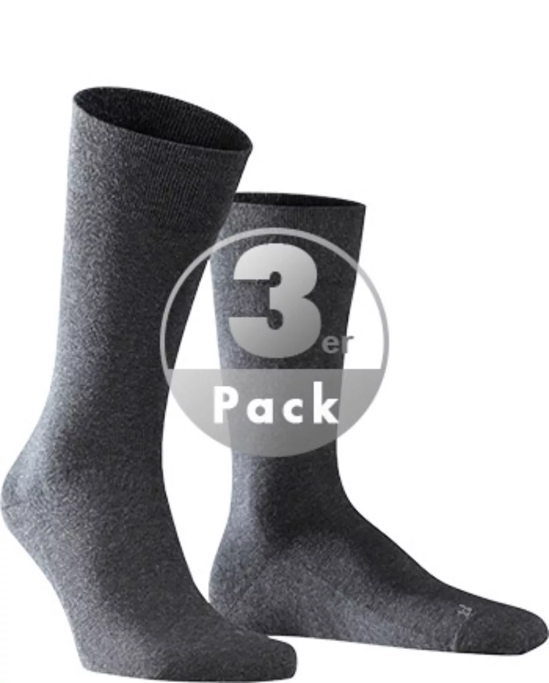FALKE Sensitive London Herren Socken, 47-50, Grau, Uni, Baumwolle, 14616-30 günstig online kaufen