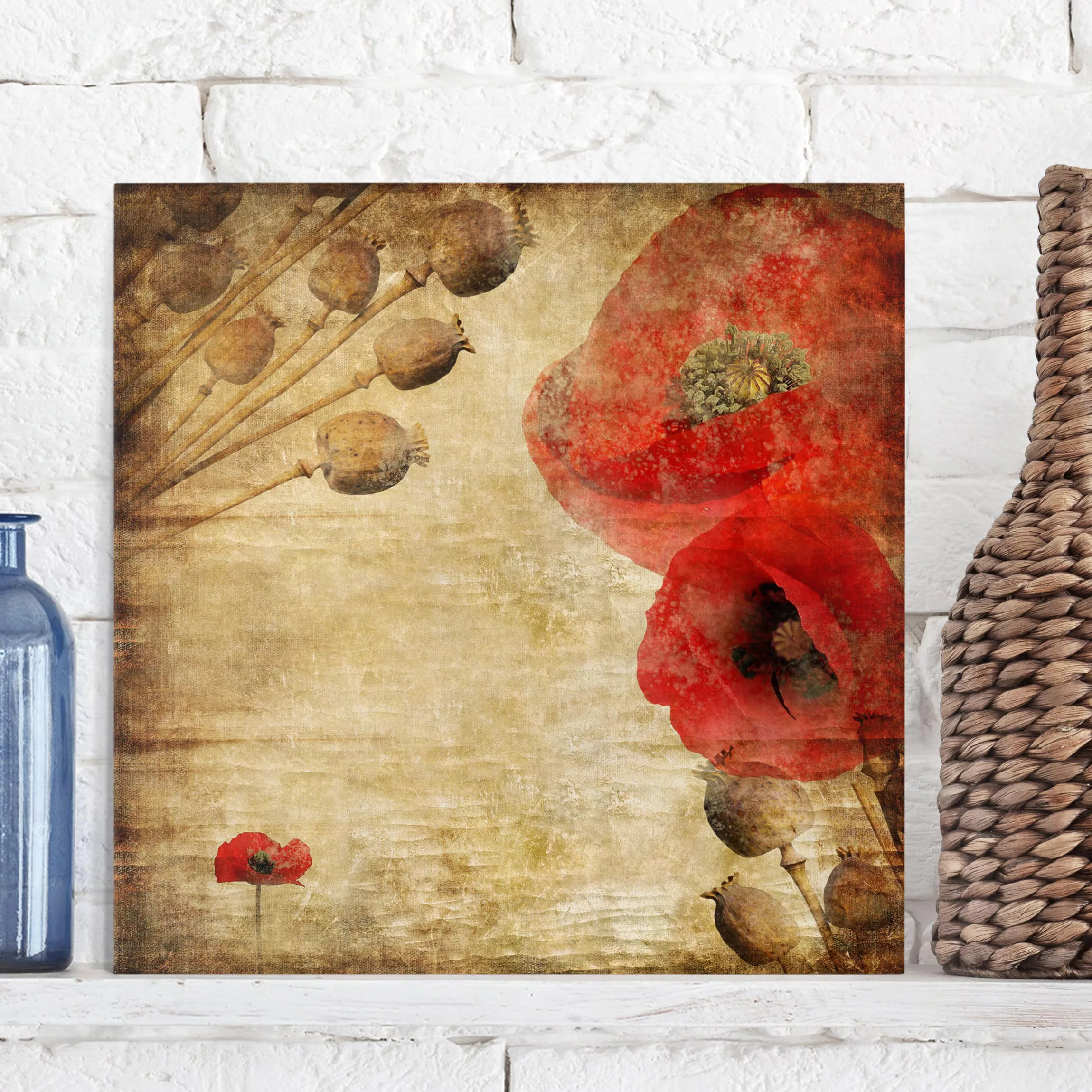 Leinwandbild Blumen - Quadrat Poppy Flower günstig online kaufen