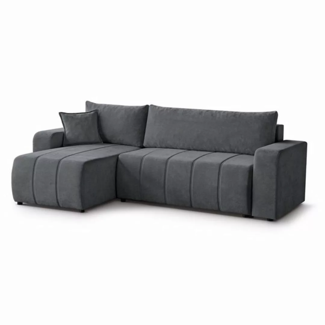 Beautysofa Ecksofa MORI, universelle Seite, mit Schlaffunktion, mit Bettkas günstig online kaufen