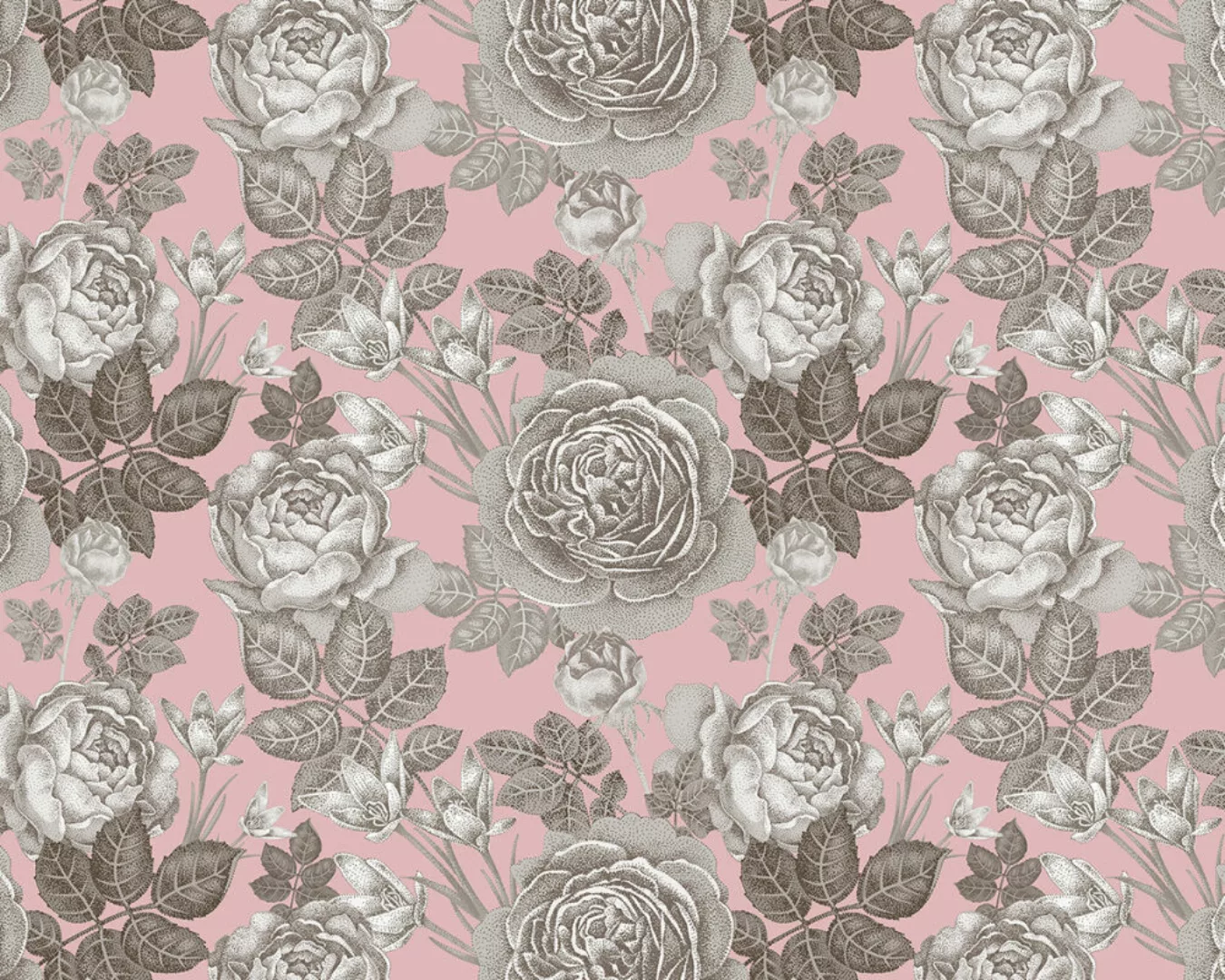 Fototapete "Roses Pink" 4,00x2,50 m / Glattvlies Perlmutt günstig online kaufen