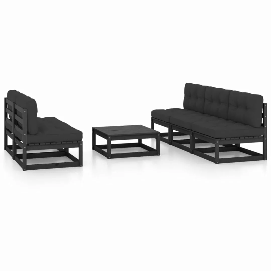 6-tlg. Garten-lounge-set Mit Kissen Kiefer Massivholz günstig online kaufen