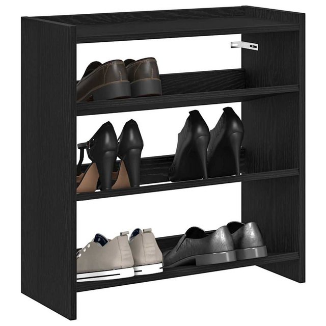 vidaXL Schuhschrank Schuhregal Schwarz 60x25x62 cm Holzwerkstoff günstig online kaufen