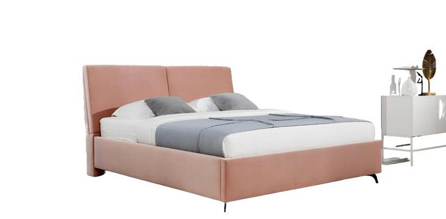 Xlmoebel Bett Neu gestaltete Art déco Stil Schlafzimmermöbel in Rosa mit Ho günstig online kaufen