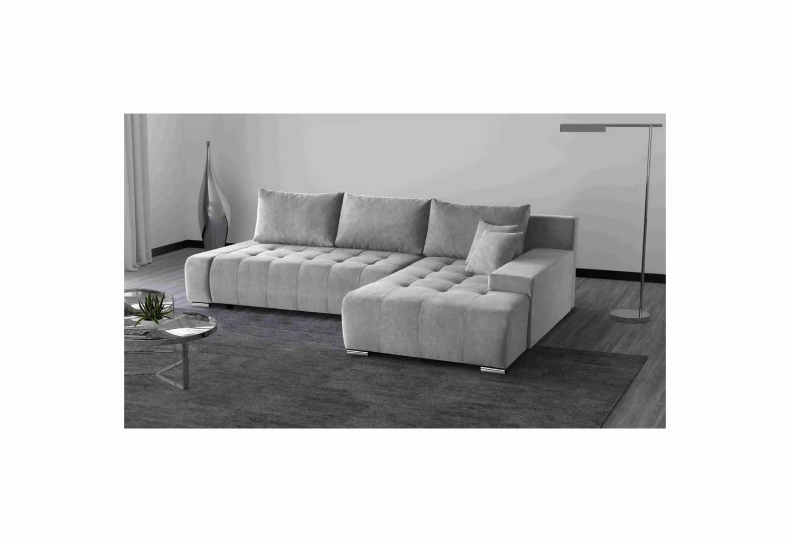 Beautysofa Ecksofa DRACO mit Schlaffunktion, mit Bettkasten, Ecke mit Einfü günstig online kaufen