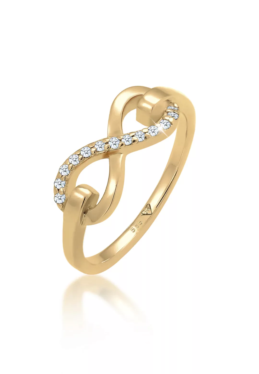 Elli DIAMONDS Verlobungsring "Infinity Symbol Diamant (0.065 ct.) 585 Gelbg günstig online kaufen