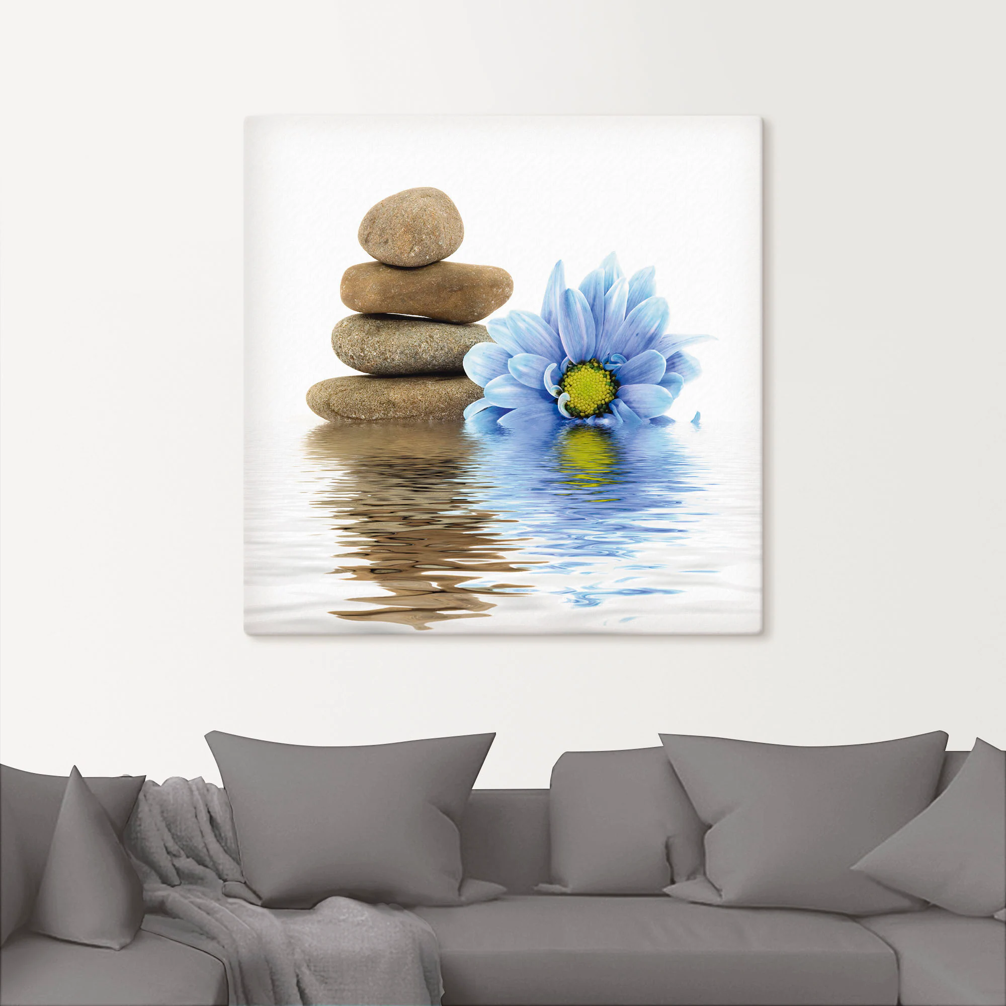 Artland Wandbild »Therapie-Steine mit einzelnen Blumen«, Zen, (1 St.), als günstig online kaufen