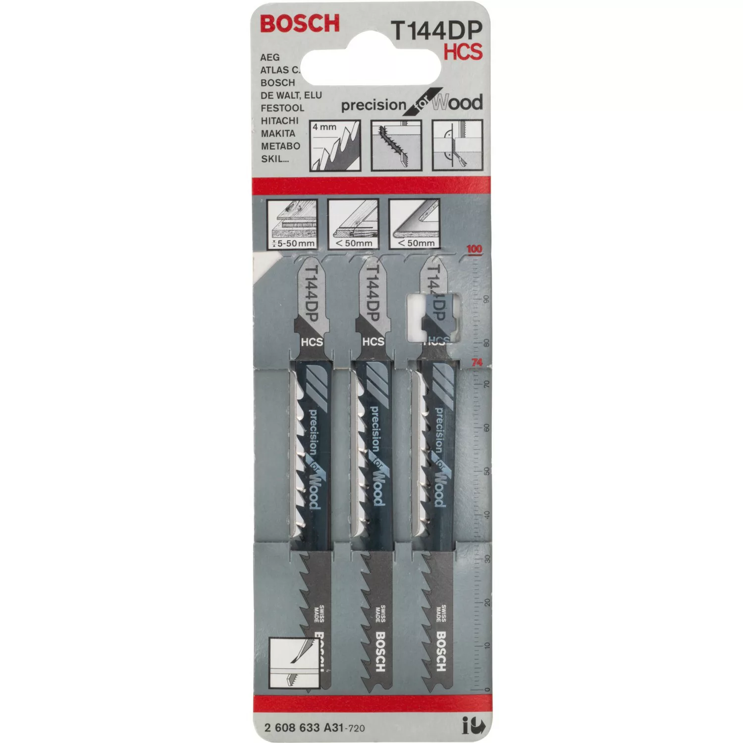 Bosch Stichsägeblatt T 144 DP Precision for Wood 3er-Pack günstig online kaufen