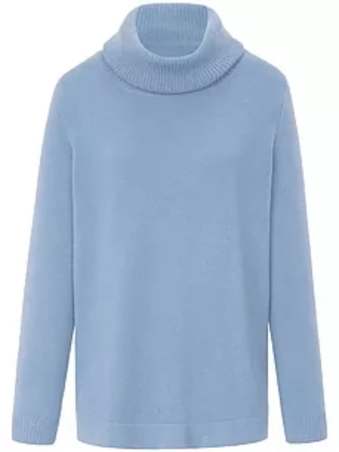 Rollkragen-Pullover aus 100% Premium-Kaschmir Peter Hahn Cashmere blau günstig online kaufen