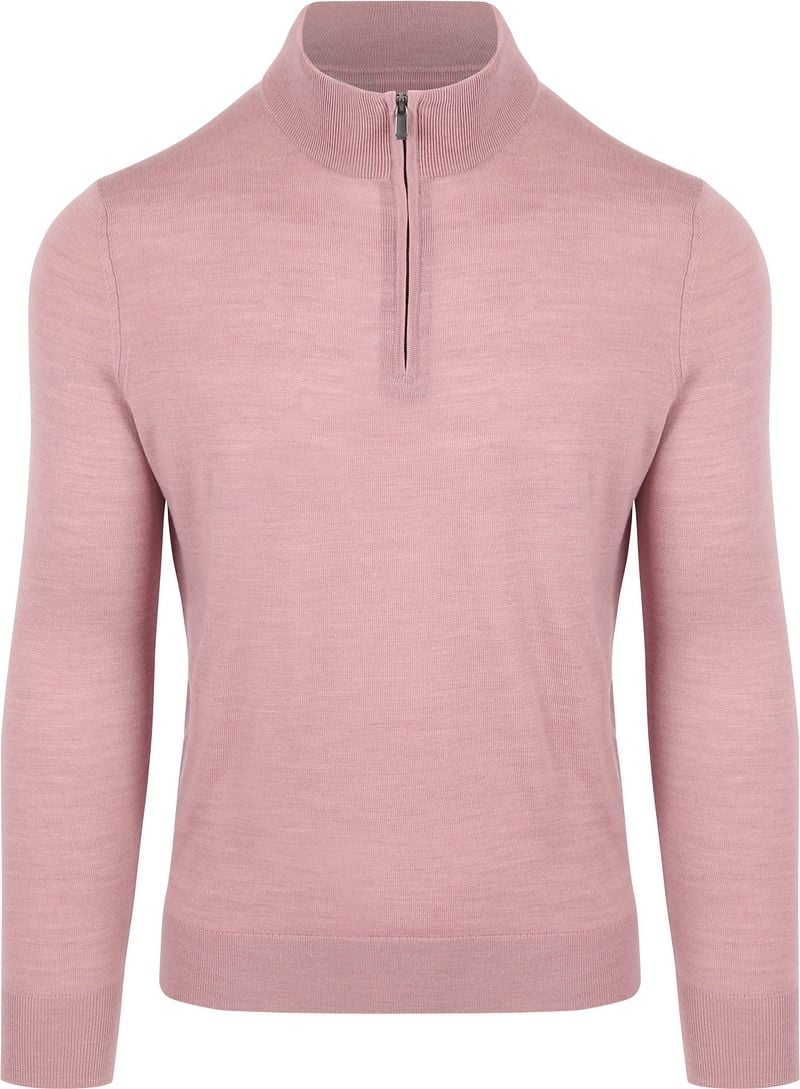 Suitable Merino Half Zip Pullover Rosa - Größe L günstig online kaufen