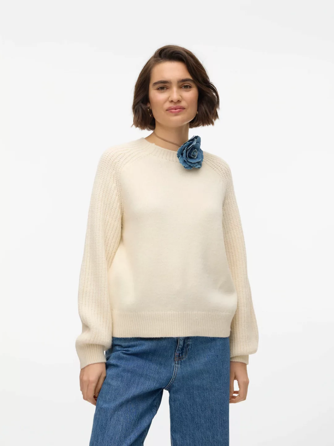 Vero Moda Rundhalspullover "VMENYA LS O-NECK PULLOVER BOO" günstig online kaufen