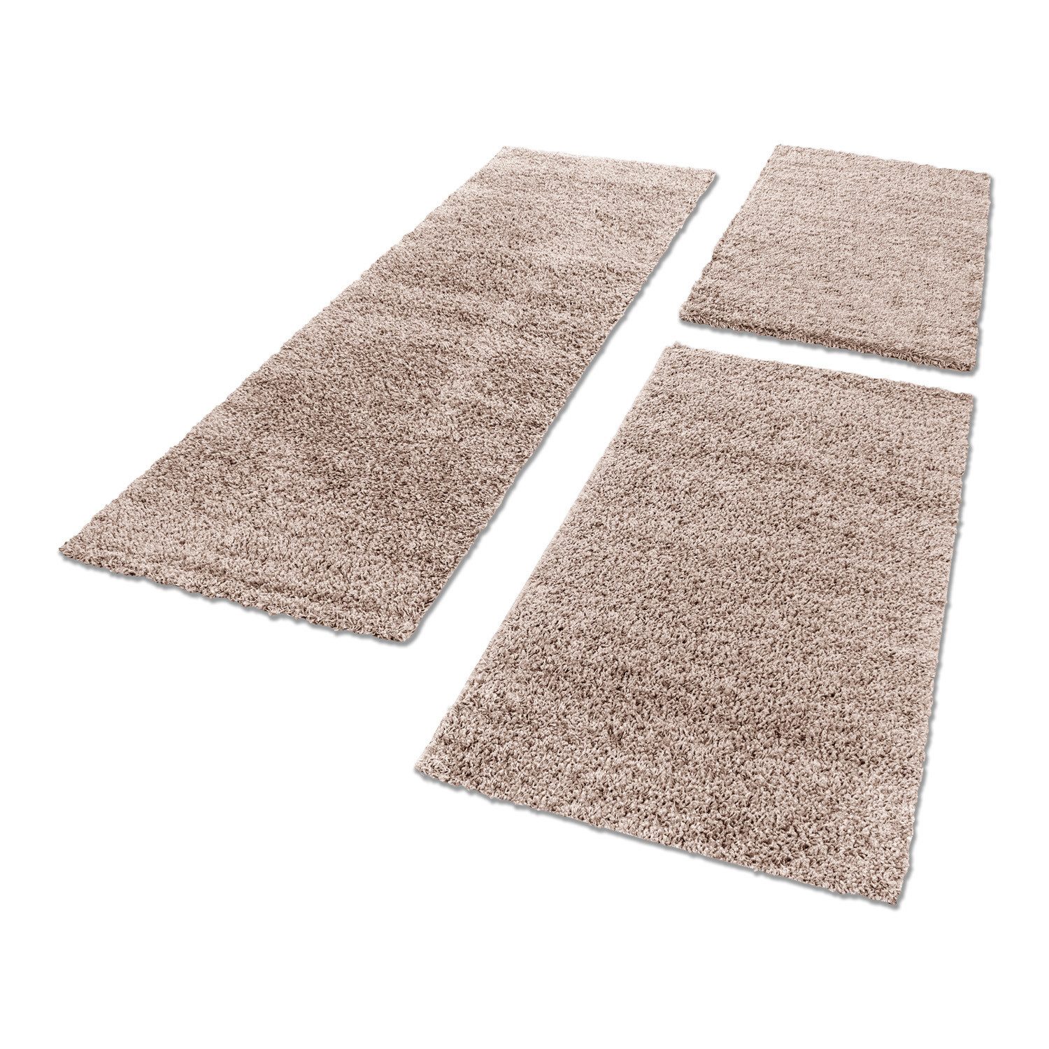 Carpettex Hochflor-Bettumrandung Unicolor - Einfarbig, Höhe günstig online kaufen