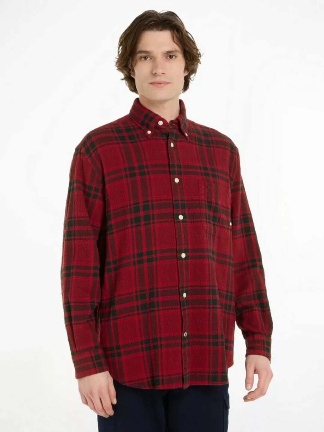 Tommy Hilfiger Langarmhemd TONAL TARTAN SHIRT günstig online kaufen