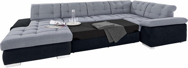 sit&more Wohnlandschaft "Ontario U-Form", XXL, wahlweise mit Bettfunktion günstig online kaufen