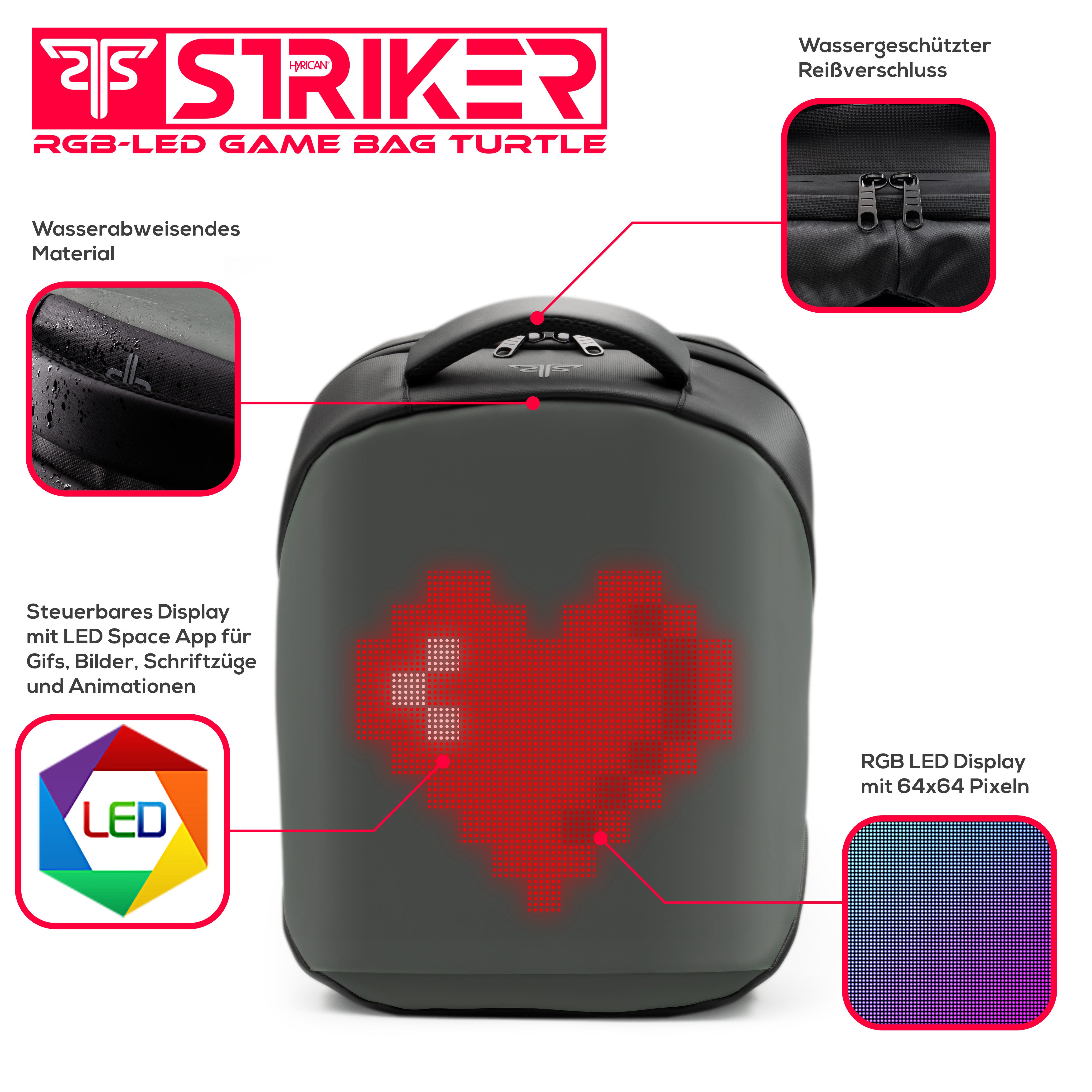 Hyrican Laptoprucksack Striker TURTLE Gaming Rucksack günstig online kaufen