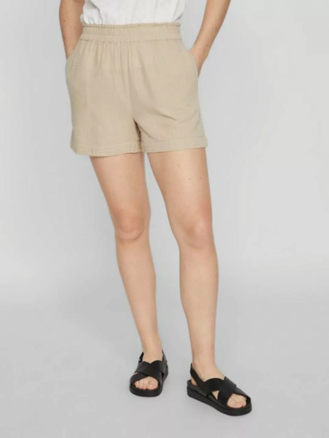 Vila Shorts Kurze Stoff Bermuda Shorts Hot Pants 7518 in Grau günstig online kaufen