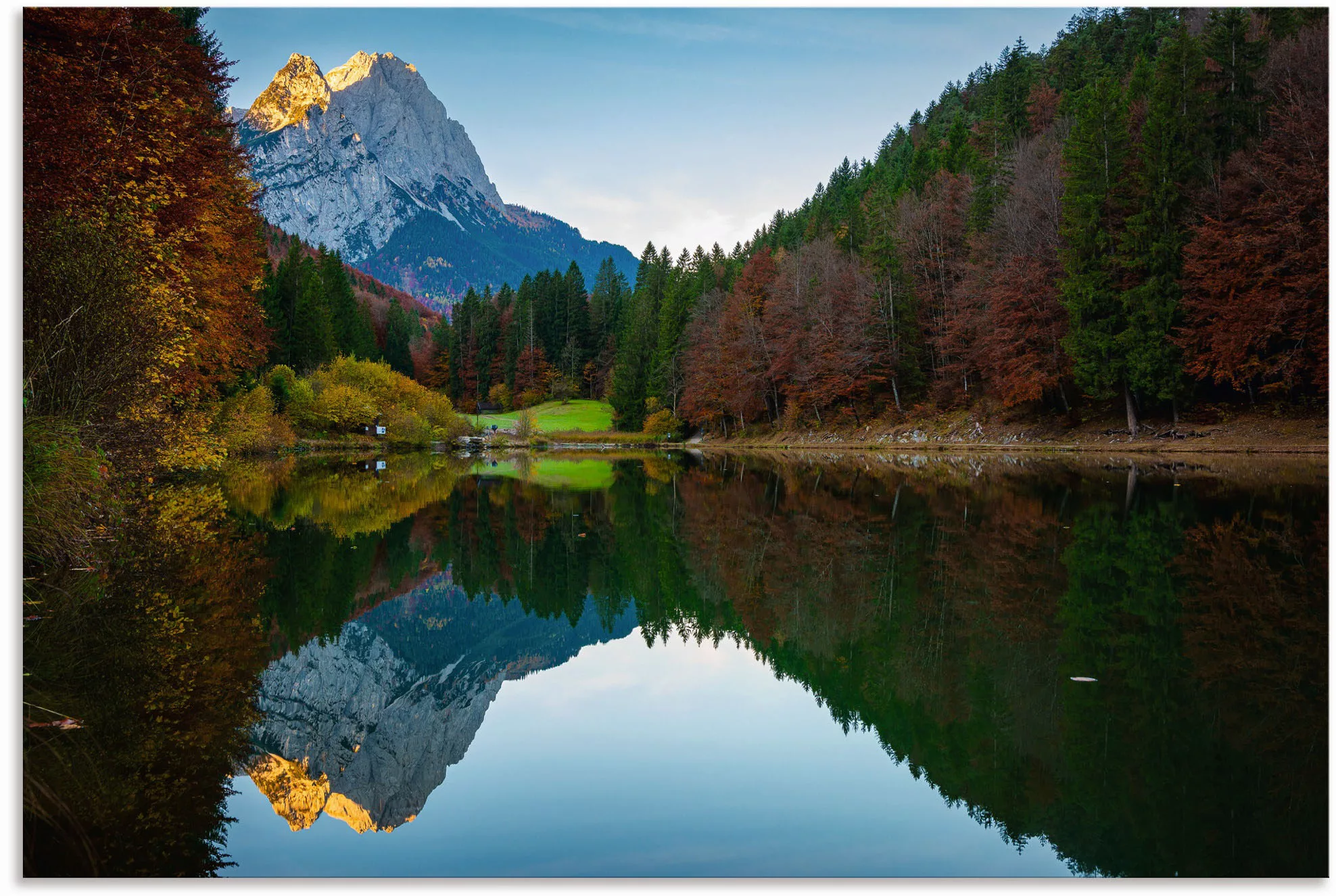 Artland Wandbild »Herbst am Rießersee«, Berge & Alpenbilder, (1 St.), als A günstig online kaufen