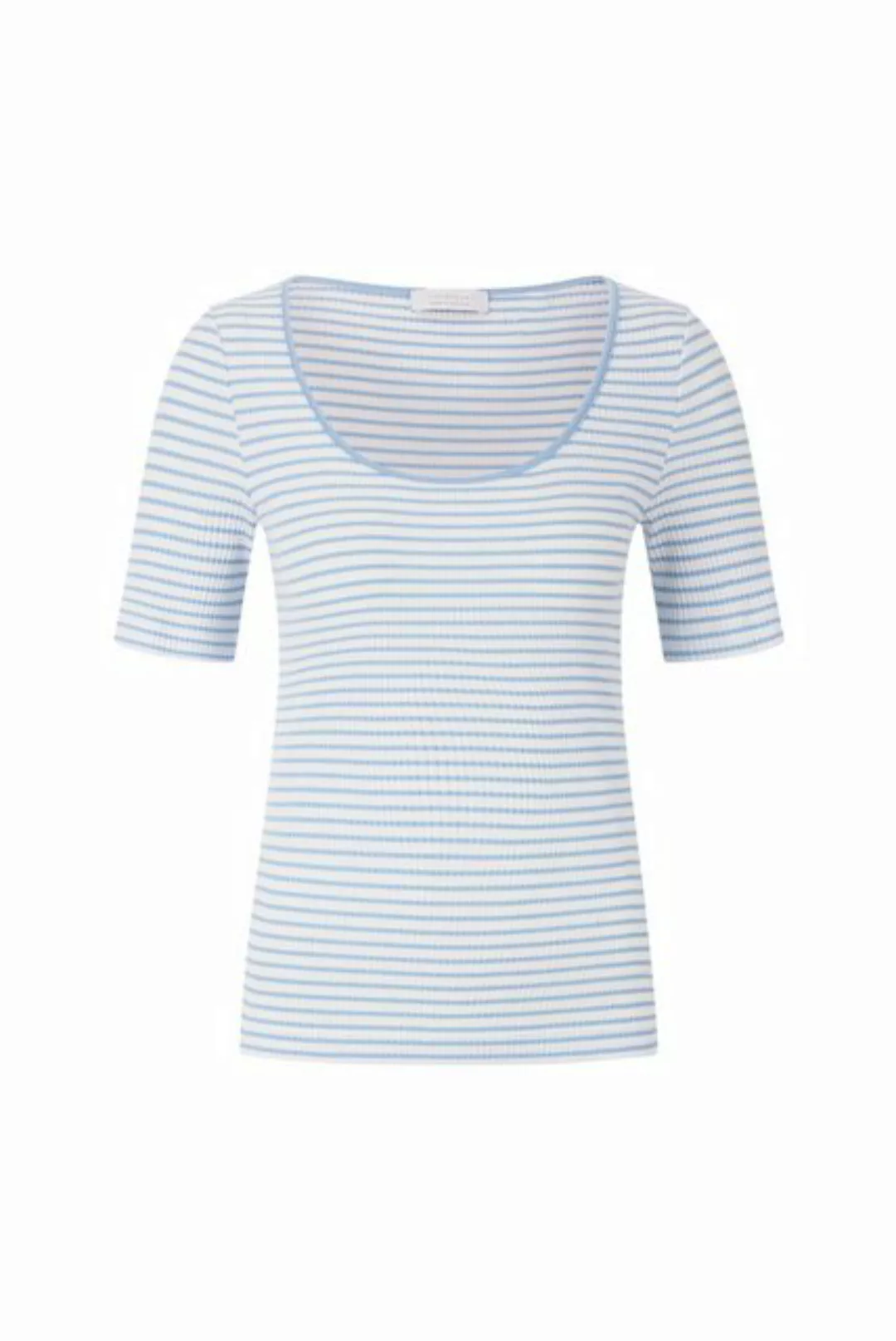 Rich & Royal T-Shirt Organic Rib Shirt Striped, cotton blue günstig online kaufen