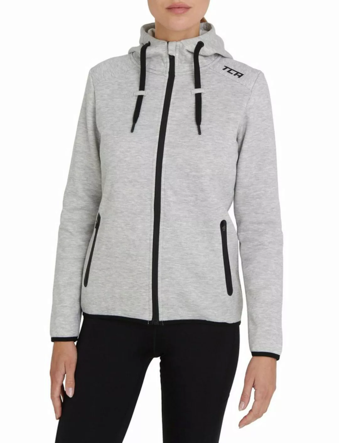 TCA Trainingspullover TCA Damen Revolution Hoodie, Sweatjacke, Hellgrau, M günstig online kaufen